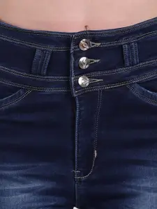 Next One Women Straight Fit High-Rise Light Fade Stretchable Cotton Jeans