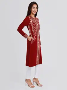 KEIKO Women Ethnic Motifs Jacquard Acrylic Kurta