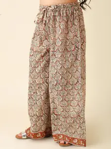 Fabindia Girls Printed Pure Cotton Top with Palazzos