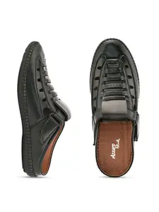 Azzaro Black Men Shoe-Style Sandals