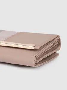 Baggit Women Solid PU Envelope Wallet With Applique Detail & A Sling Strap