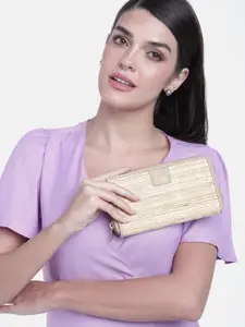 Baggit Women Woven Design PU Zip Around Wallet