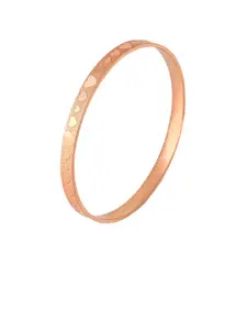 Yellow Chimes Rose Gold-Plated Heart Design Single Bangle