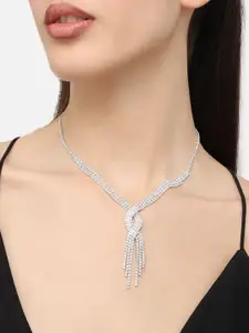 SOHI Women Silver-Plated Necklace