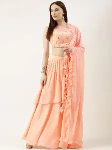 Ethnovog Ready to Wear Lehenga & Sequinned Blouse With Dupatta