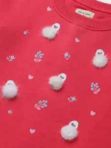 Gini and Jony Girls Cotton Printed Sweatshirt