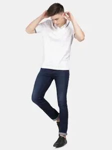 t-base Men Printed Polo Collar Cotton T-shirt