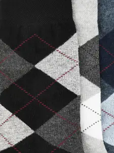 BYFORD by Pantaloons Men Pack Of 3 Checked Ankle-Length Socks