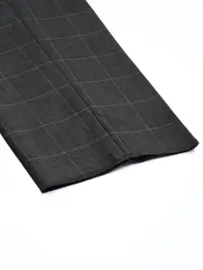 INVICTUS Men Checked Slim Fit Smart Casual Trousers