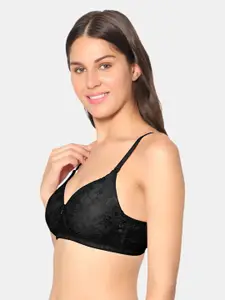 Sonari Self Design Nylon Lightly Padded Non-Wired Bra