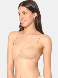Sonari Lightly Padded Non-Wired All Day Comfort Laced T-Shirt Bra scotchnude