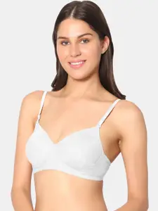 Sonari Floral Printed Lightly Padded Non-Wired All Day Comfort T-Shirt Bra crockswhite