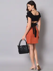 AAHWAN Puff Sleeve Empire Crop Top