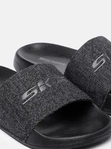 Skechers Men Self Design & Brand Logo Embroidered Side Lines 2.0 Hurton Sliders
