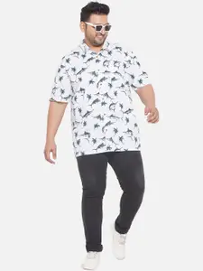 Santonio Men Plus Size Comfort Printed Cotton Casual Shirt