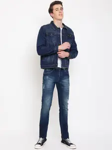 Cantabil Men Washed Denim Jacket