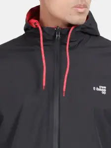 t-base Men Waterproof Reversible Hood Rain Jacket