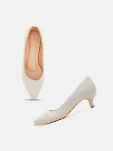 DressBerry Textured Kitten Pumps