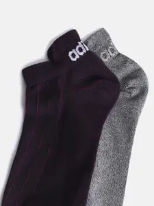 ADIDAS Men Pack Of 2 Striped Ankle-Length Socks