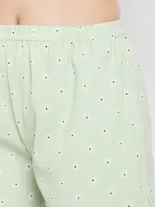 Clovia Women Floral Print Crepe Lounge Shorts