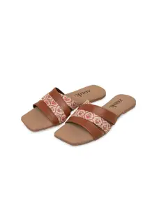 ZOUK Women Printed Open Toe Flats