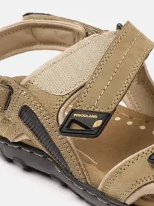 Woodland Men Nubuck Leather Textured Comfort Sandals