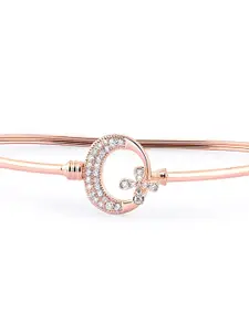 Zaveri Pearls Women Cubic Zirconia Rose Gold-Plated Kada Bracelet