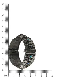 Jazz and Sizzle Women German Silver Antique Silver-Plated Bangle-Style Bracelet