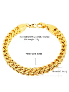 ZIVOM Men Gold-Plated Link Bracelet