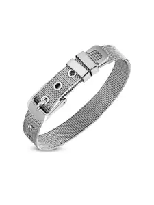 ZIVOM Women Silver-Toned Silver-Plated Bangle-Style Bracelet