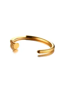 ZIVOM Men  Gold-Plated Kada Bracelet