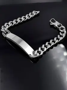 ZIVOM Men Silver-Plated Link Bracelet