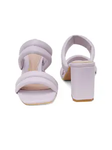 SHUZ TOUCH Embellished Block Heels