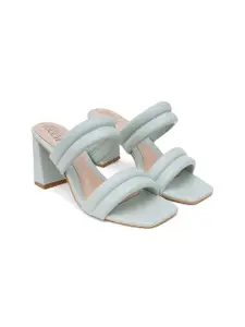 SHUZ TOUCH Striped Stiletto Heels