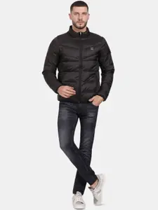 t-base Men Solid Nylon Padded Jacket