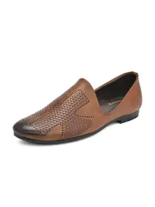 Provogue Men Textured Formal Slip On Shoes