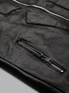 SHOWOFF Men Leather Biker Jacket