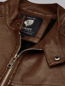 SHOWOFF Men Leather Biker Jacket