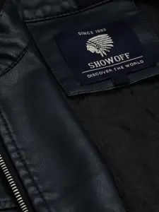 SHOWOFF Men Leather Biker Jacket