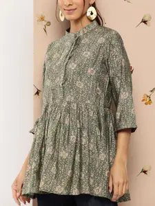 Libas Floral Printed Pleated Kurti