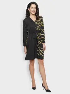 Sipsew Shirt Collar Crepe Shirt Dress