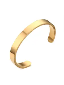 ZIVOM Men Gold-Plated Kada Bracelet