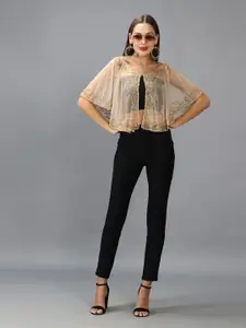 DEBONATELLA Women Party Embellished Crop Shrug