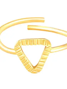 GIVA Gold-Plated 925 Sterling Silver Triangle Finger Ring