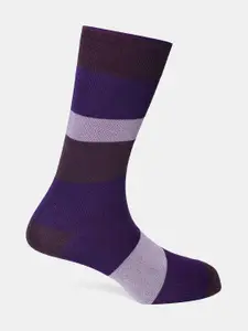 Blackberrys Men Colourblocked Printed Calf Length Socks