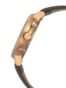 Timex Men Brass Dial & Leather Straps Analogue Watch TWEG20005