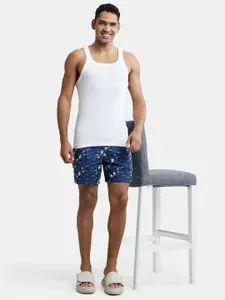 Jockey Combed Cotton Satin Weave Boxer Shorts with Side Pocket-NY07