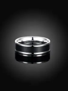 Yellow Chimes Women Stainless Steel & Enamelled Band Detailed Finger Ring