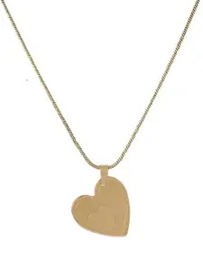 VIRAASI Gold Plated Heart Pendant with Chain