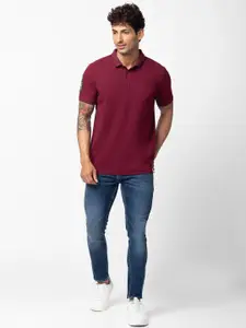 SPYKAR Men Cotton Polo Collar T-shirt